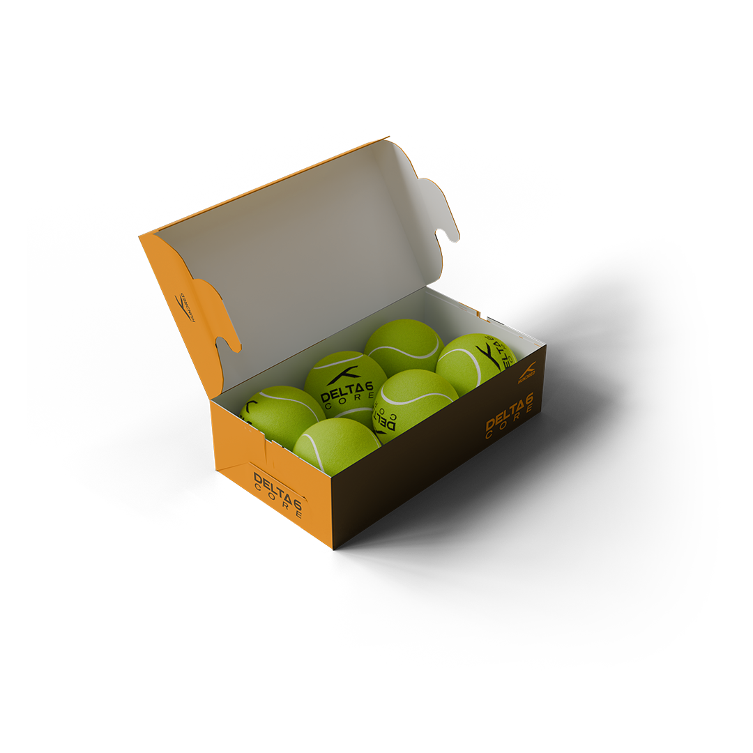 HUNDRED Delta 6 Core Cricket Tennis Ball Box (PACK OF 6) - Green