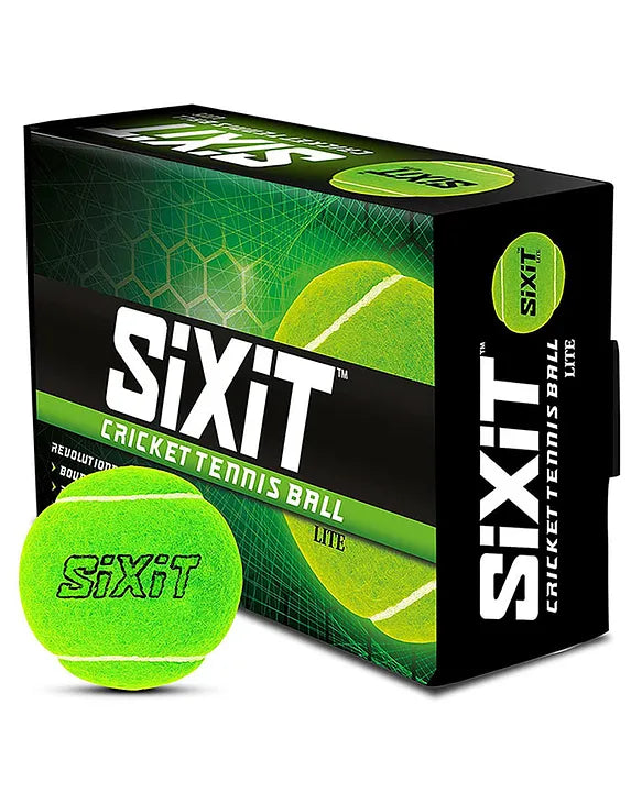 SIXIT Lite Cricket Tennis Ball Box (PACK OF 6) - Green