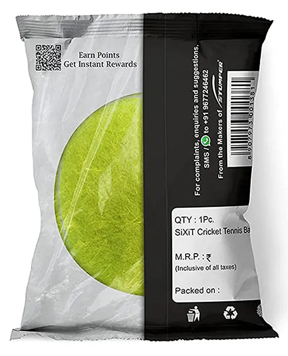 SIXIT Lite Cricket Tennis Ball Box (PACK OF 6) - Green
