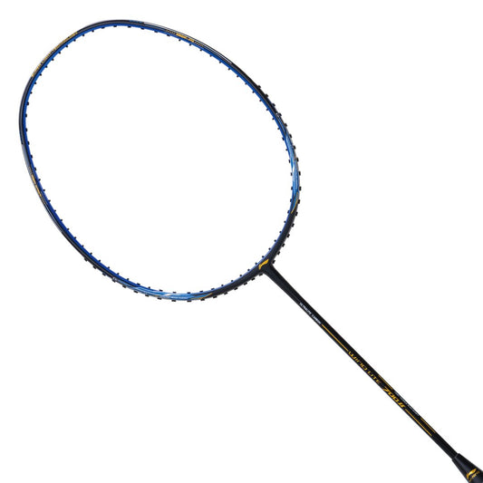 LINING Wind Lite 700 II badminton racket unstrung in blue black colour angled view showing complete design