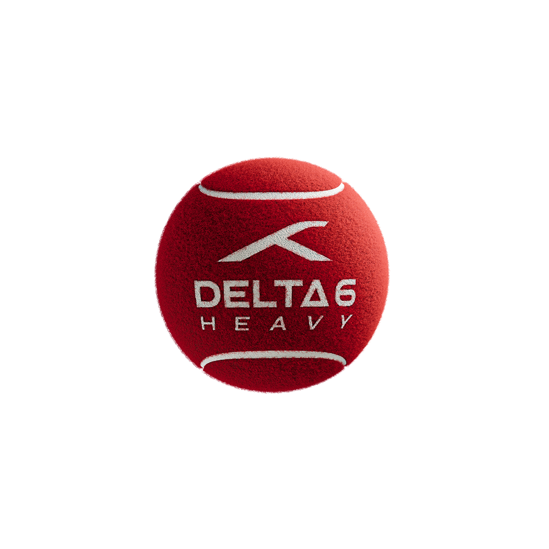 HUNDRED Delta 6 Core Heavy Cricket Tennis Ball Box (PACK OF 6) - Red