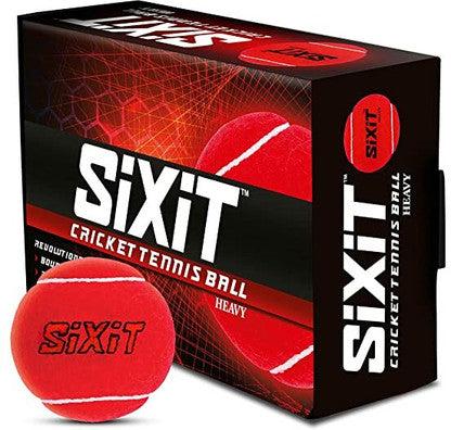 SIXIT Heavy Cricket Tennis Ball Box (PACK OF 6) - Red