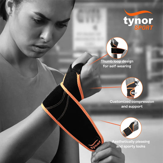 Tynor Wrist Support With Thumb Loop Neo - Pair