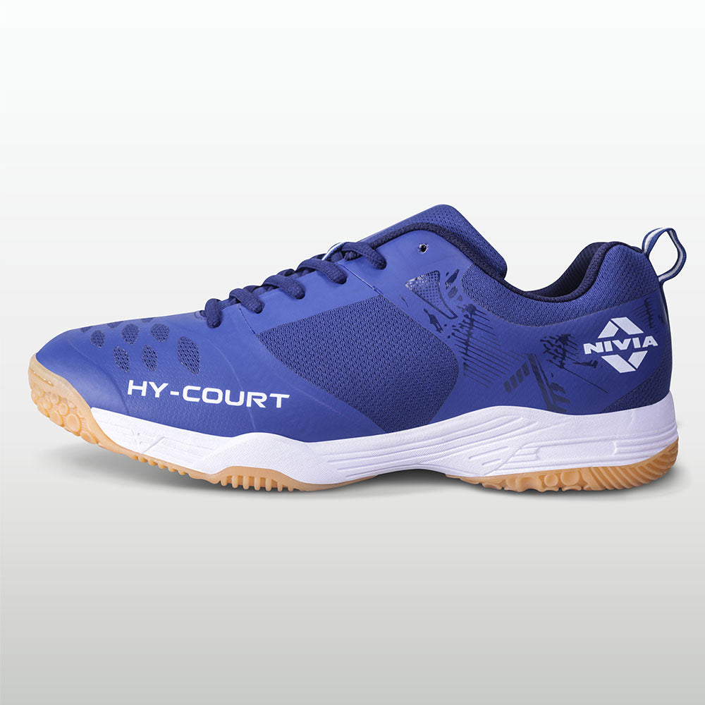 Nivia HY-Court 2.1 Badminton Shoe for Mens | Rubber Sole Shoes with Upper Mesh for Sports, Badminton, Volleyball, Squash, Table Tennis, Nonmarking Sole