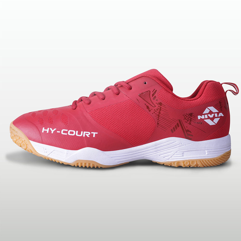 Nivia HY-Court 2.1 Badminton Shoe for Mens | Rubber Sole Shoes with Upper Mesh for Sports, Badminton, Volleyball, Squash, Table Tennis, Nonmarking Sole