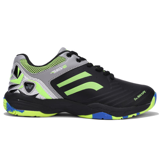 YONEX TRU CUSHION AKAYU SUPER Badminton Shoe Left Foot - Inner Side View - Black Lime Color