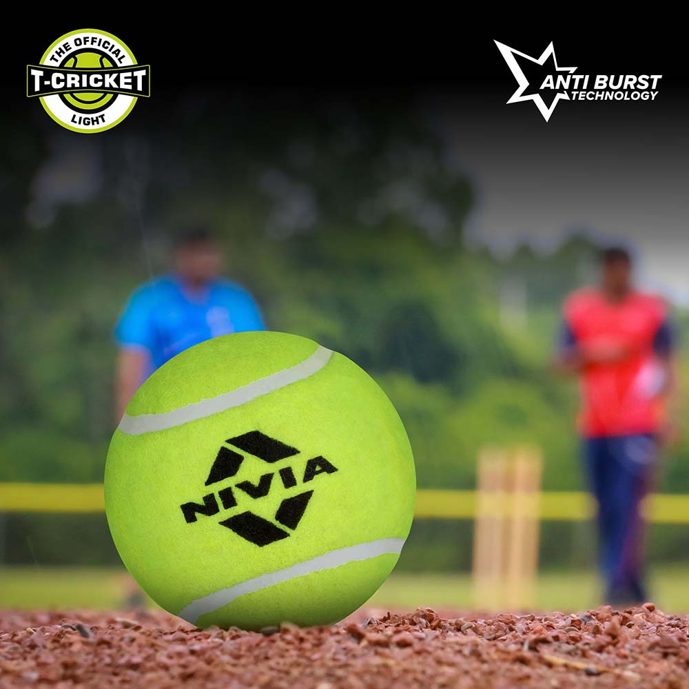 NIVIA Light Cricket Tennis Ball Box (PACK OF 12)