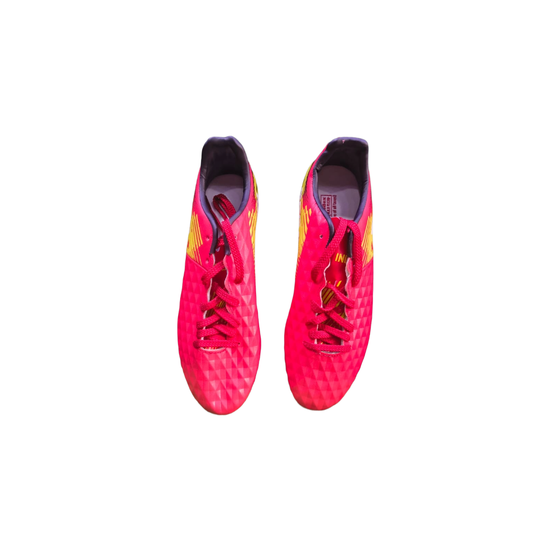 Top view of Sega Index Football Shoes pair showing lace-up pattern and ergonomic shape for comfort and performance.