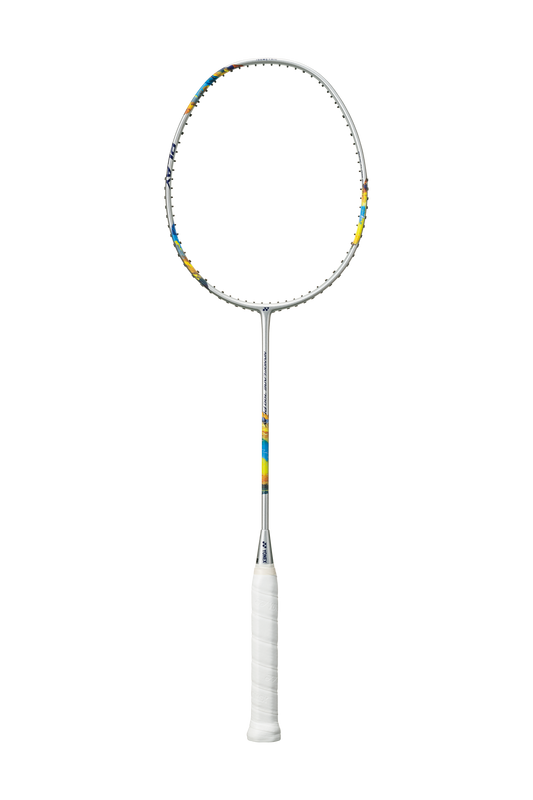 YONEX Nanoflare 700 Play Badminton Racket | Hi-Flex | Strung | Silver/Sky Blue
