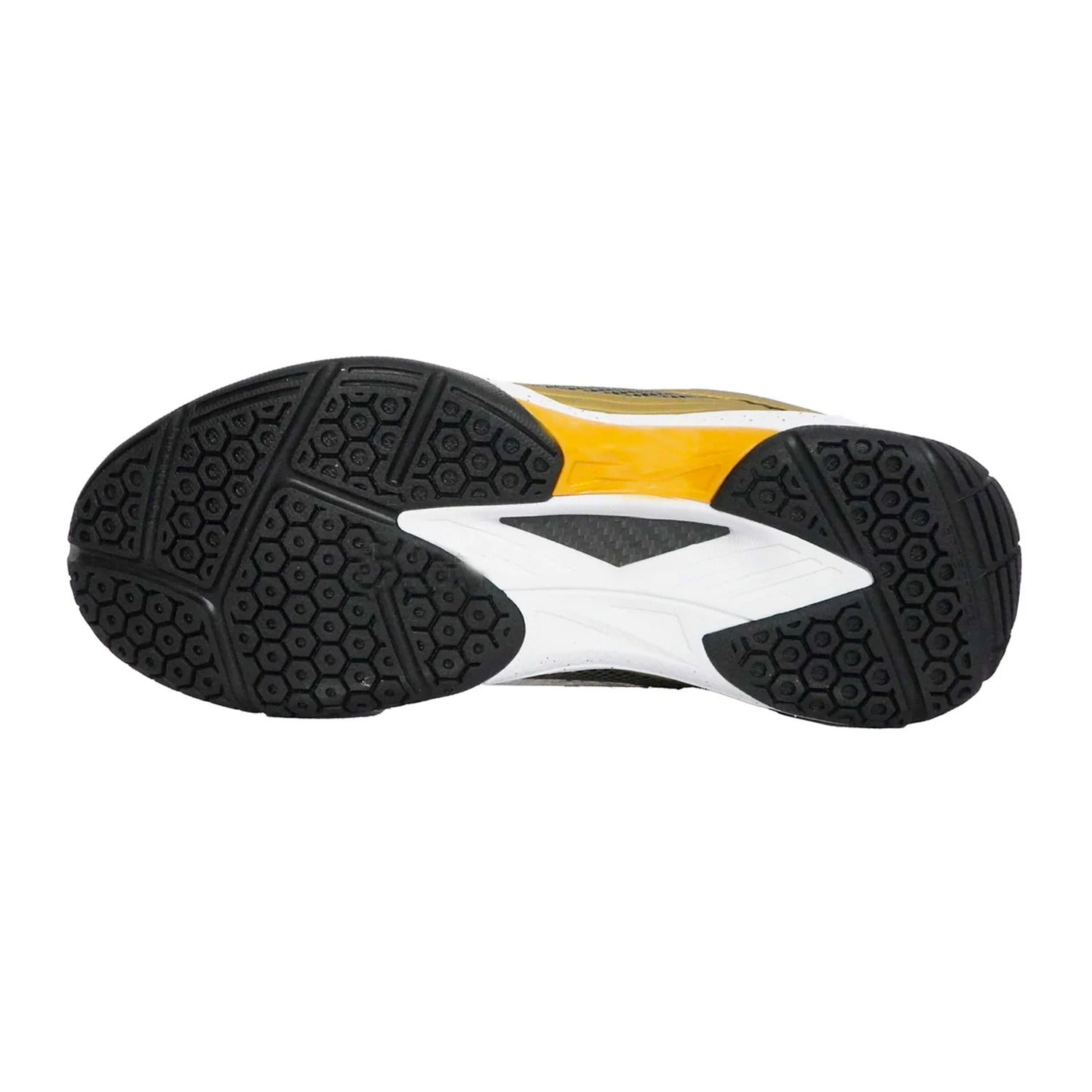 Yonex Tokyo Ultima Mens Badminton Shoes in  dark brown/bright gold colour oulsole view with cushioned sole