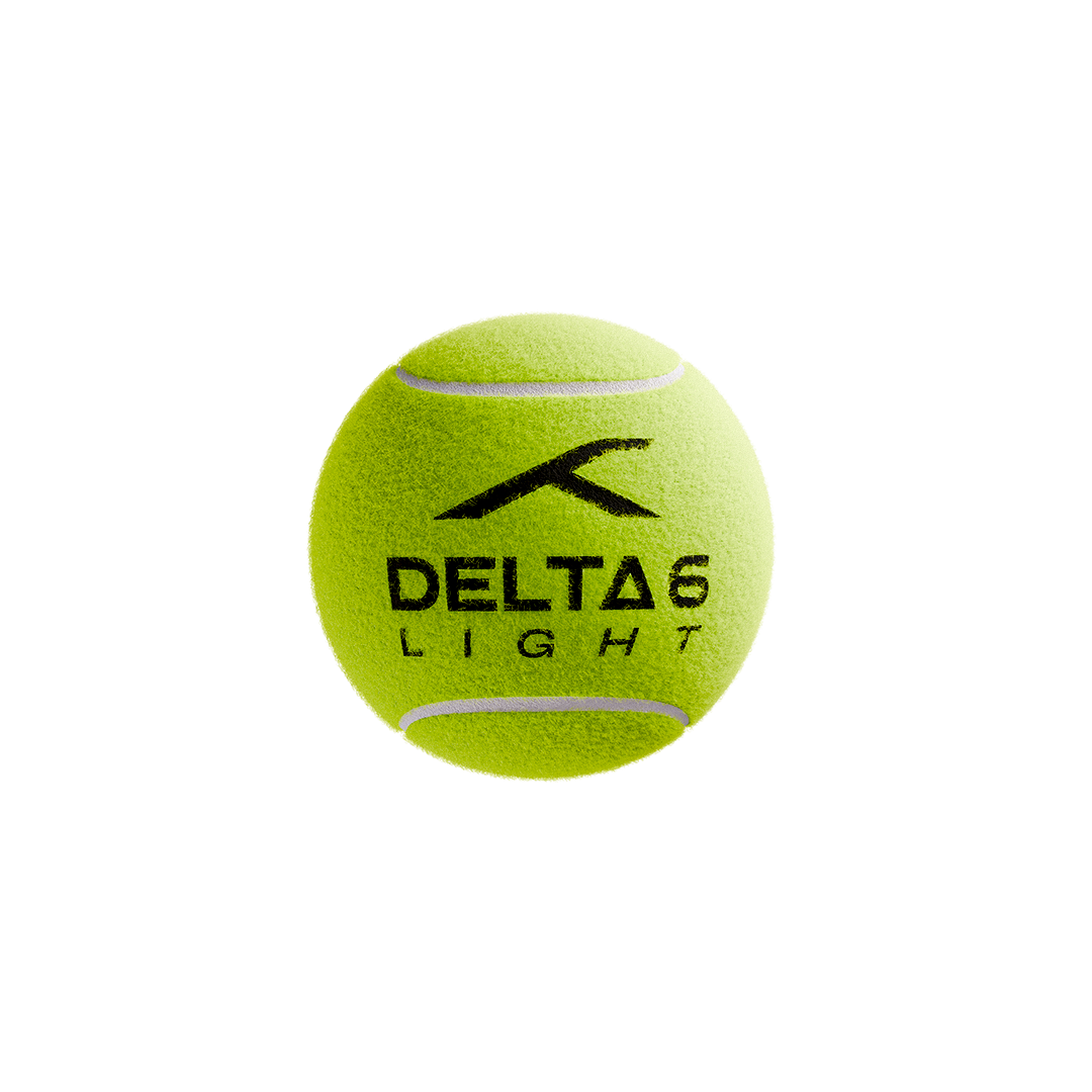 HUNDRED Delta 6 Light cricket tennis ball in green colour front view with durable outer felt cover