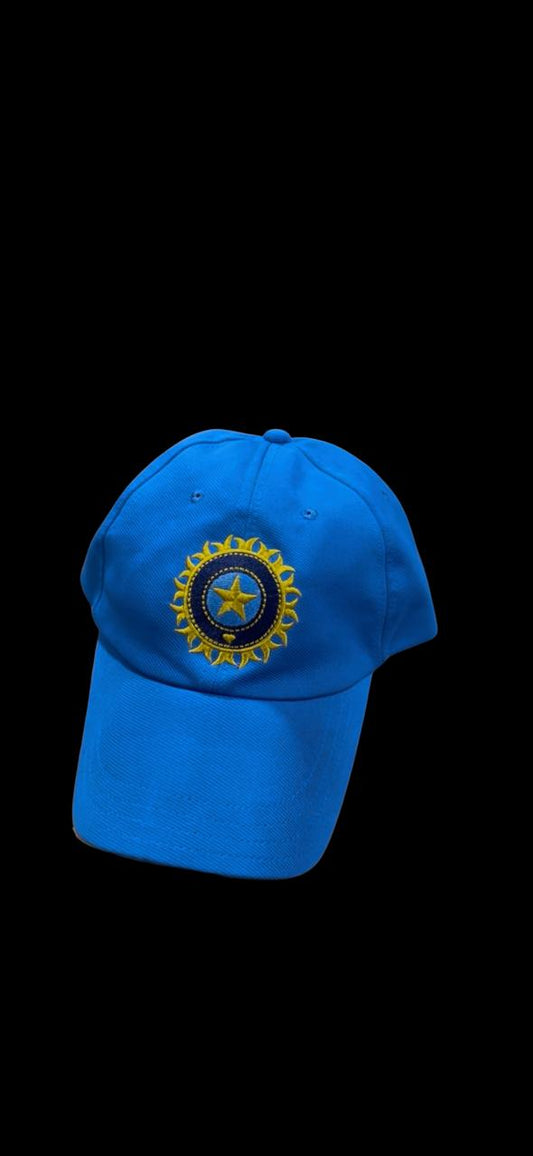 GA Sports Indian Cricket Team Cap – Blue India Cricket Adjustable Sports Cap