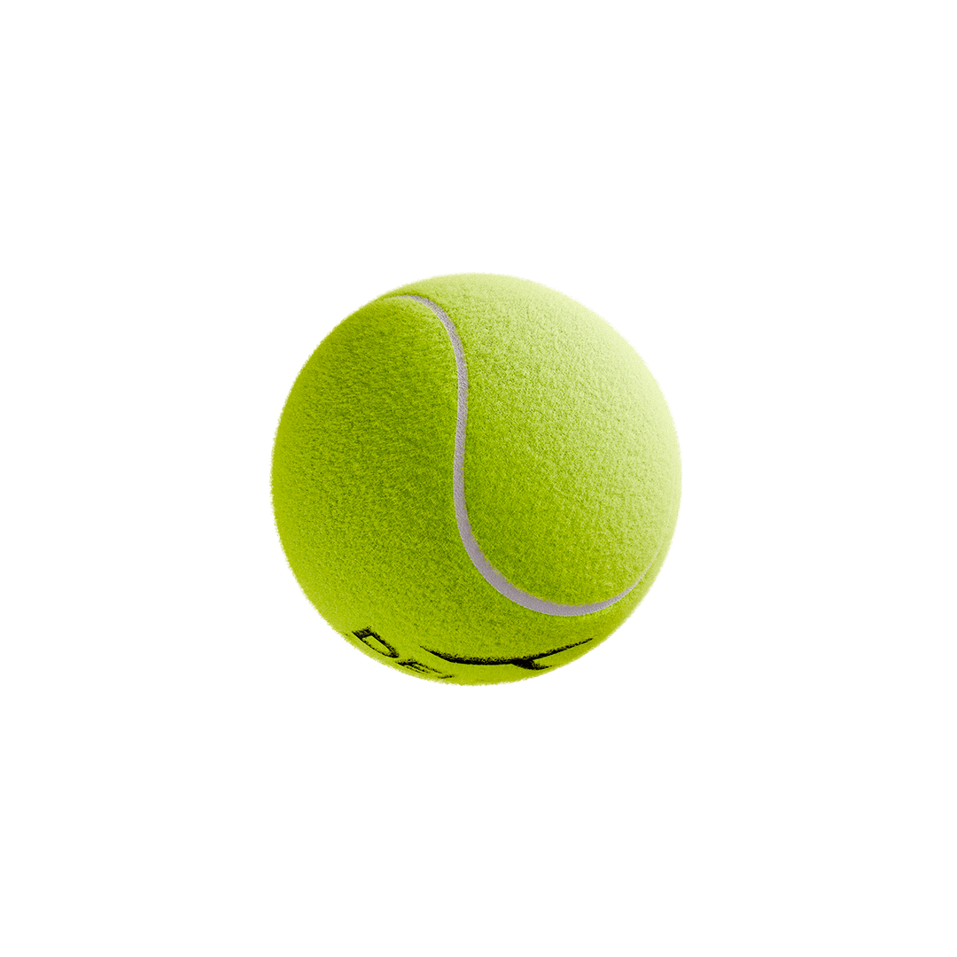 HUNDRED Delta 6 Light cricket tennis ball in green colour top view showing seam line and texture