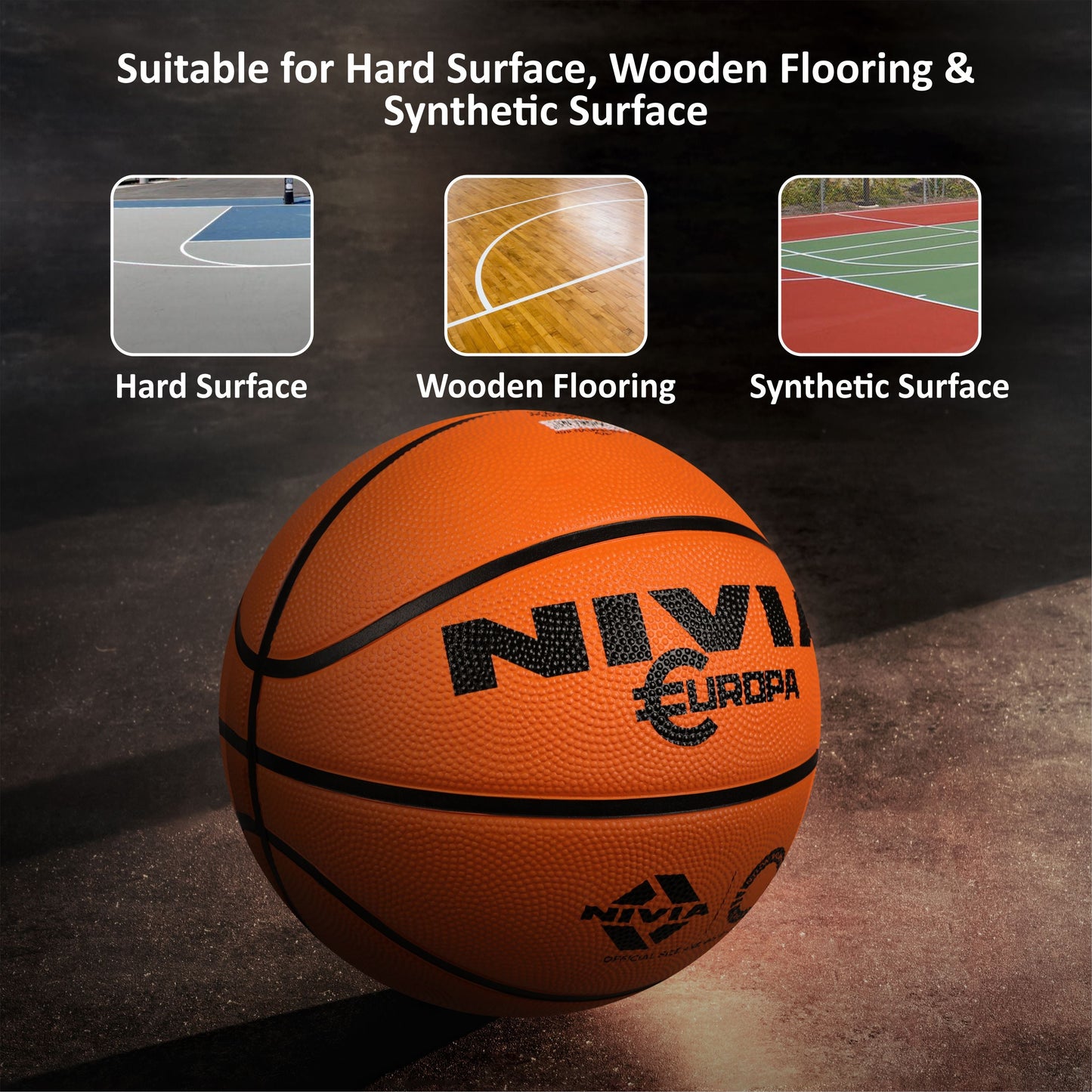 NIVIA Europa Basketball | Size 5 | Beginners & Training