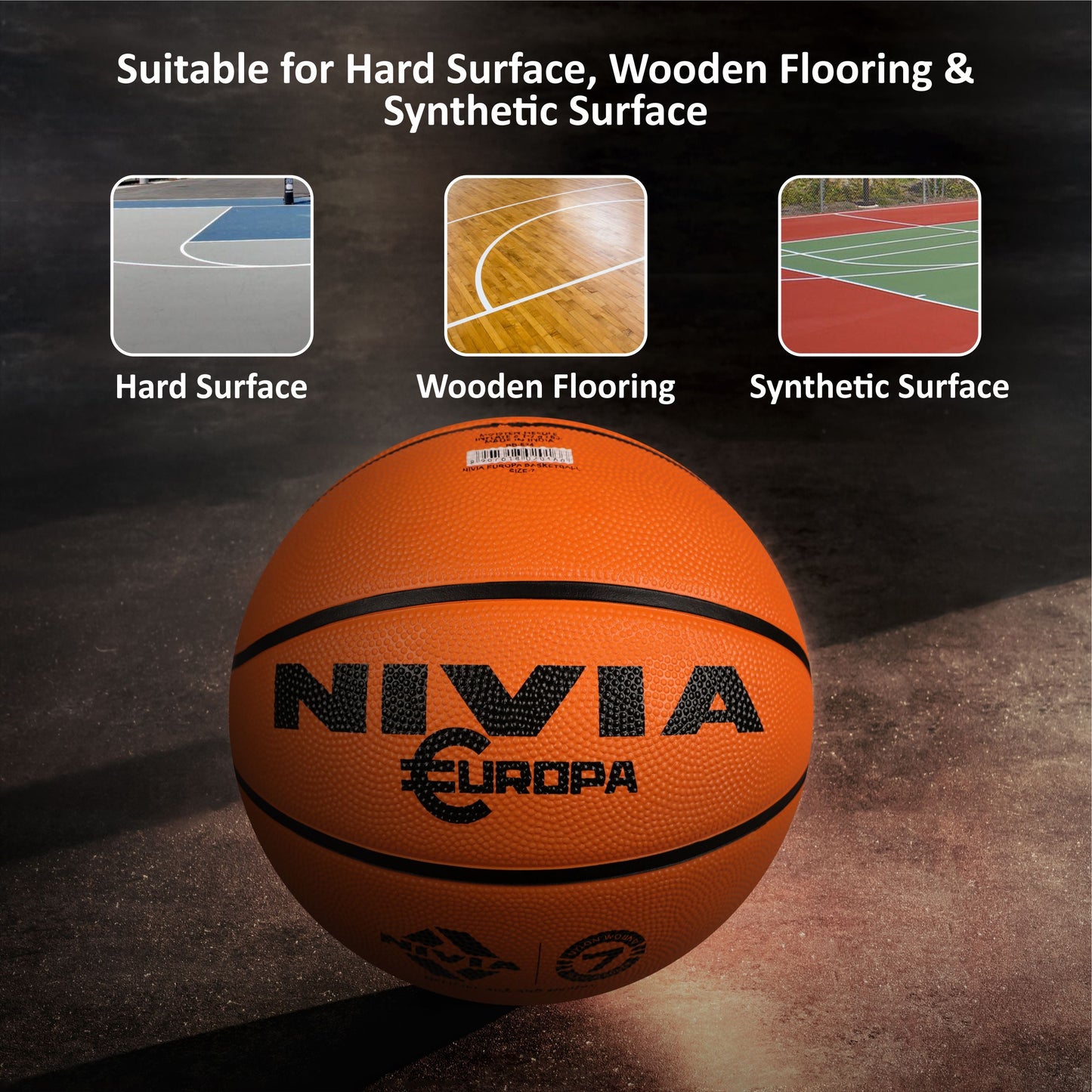 NIVIA Europa Basketball | Size 7 | Beginners & Training