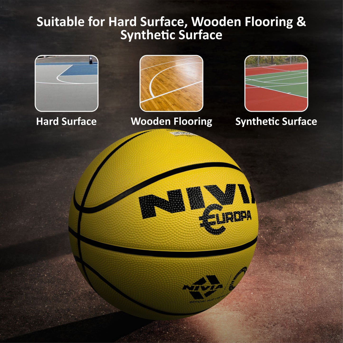 NIVIA Europa Basketball | Size 5 | Beginners & Training