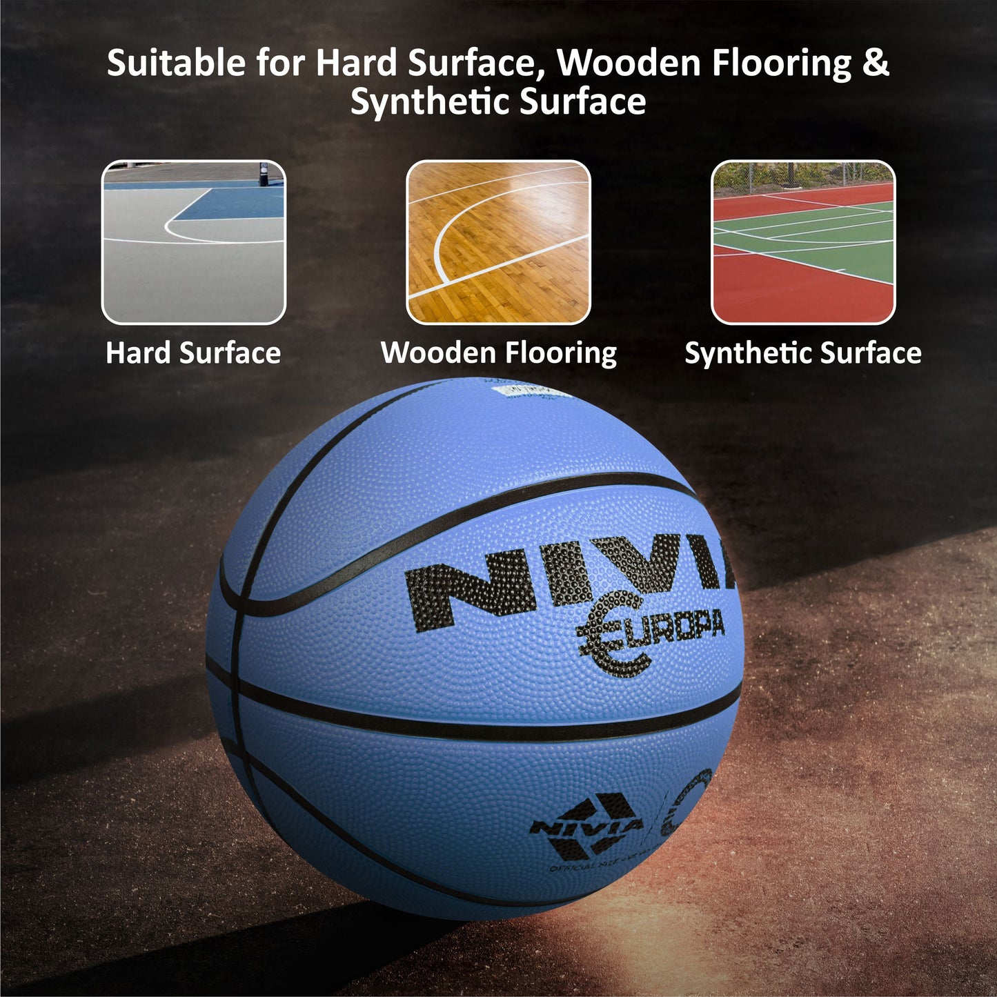 NIVIA Europa Basketball | Size 7 | Beginners & Training