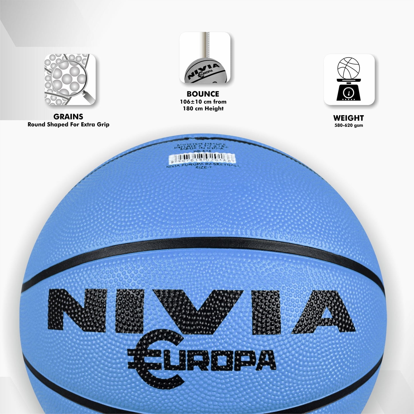 NIVIA Europa Basketball | Size 7 | Beginners & Training