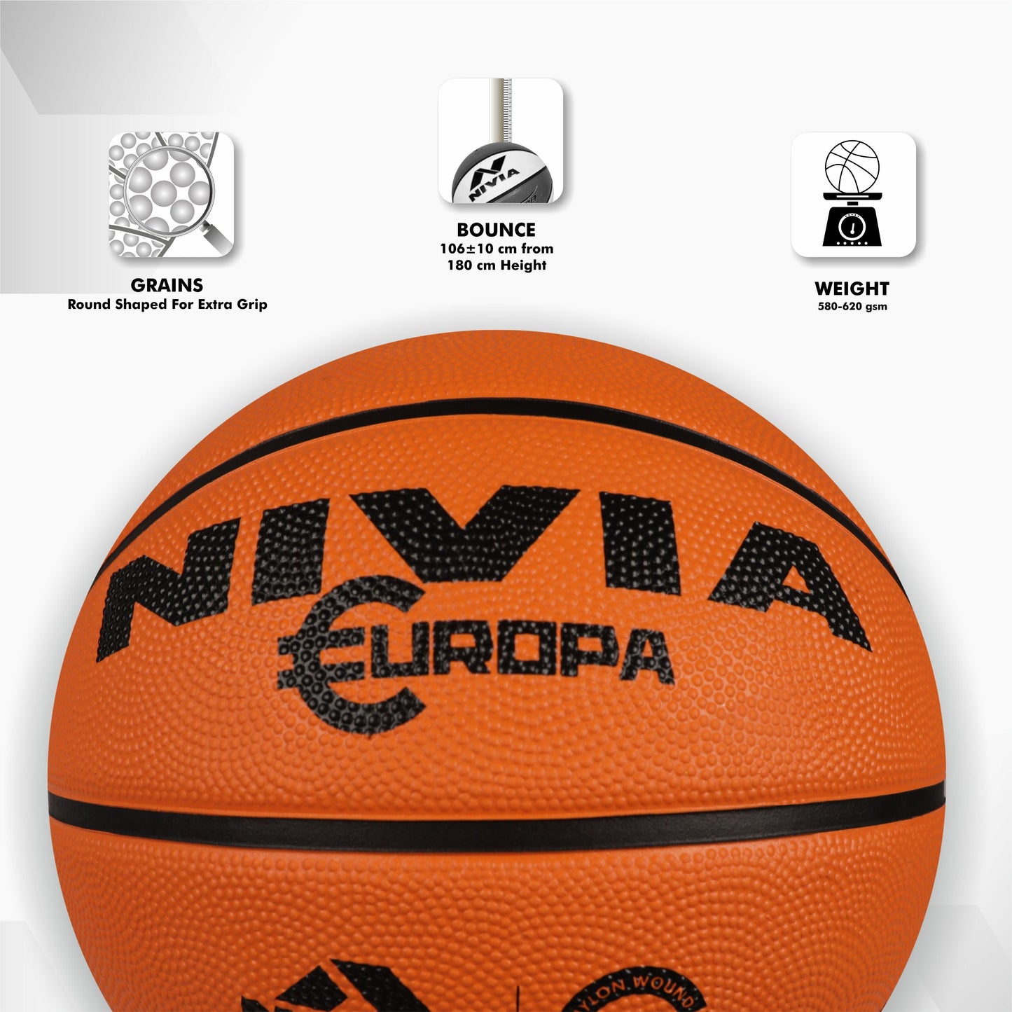 NIVIA Europa Basketball | Size 7 | Beginners & Training