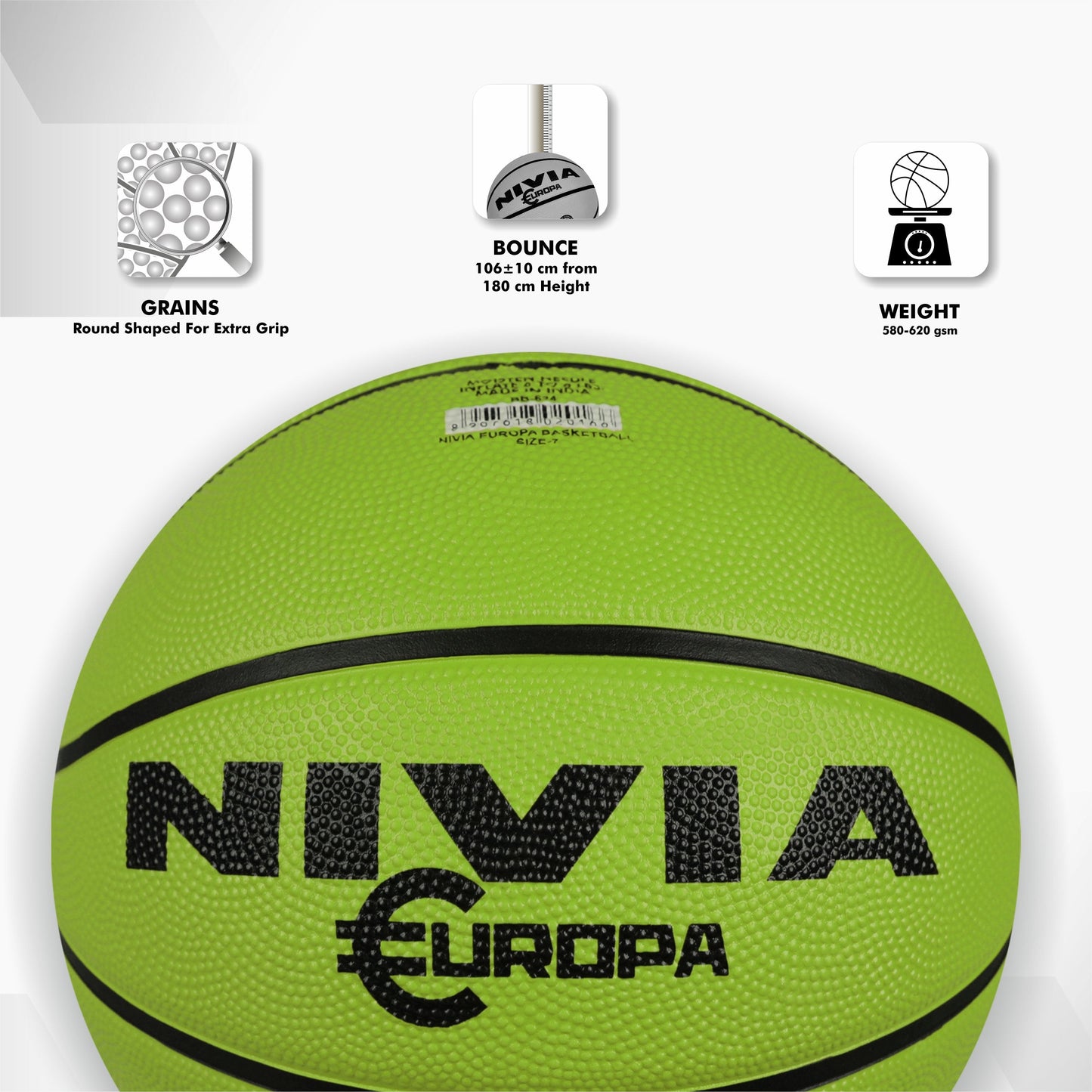 NIVIA Europa Basketball | Size 7 | Beginners & Training