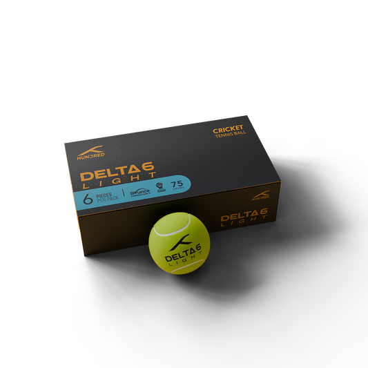 HUNDRED Delta 6 Light Cricket Tennis Ball Box (PACK OF 6) - Green