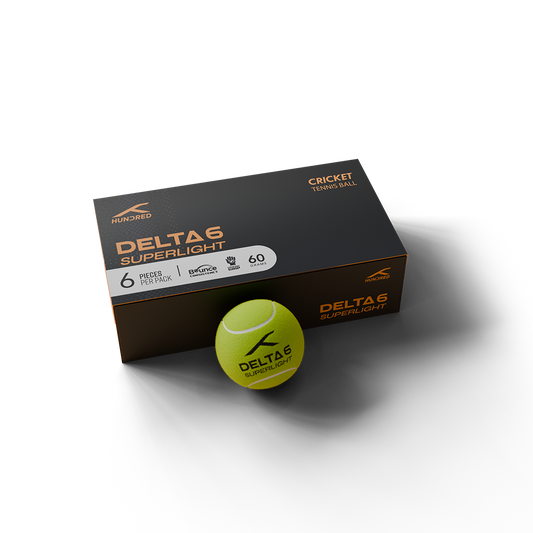 HUNDRED Delta 6 SuperLight Cricket Tennis Ball Box (PACK OF 6) - Green