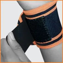 Tynor Wrist Wrap With Thumb Loop - Pair - Black Orange