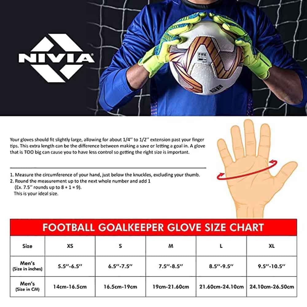 Nivia Ashtang Rubber Football GoalKeeper Gloves